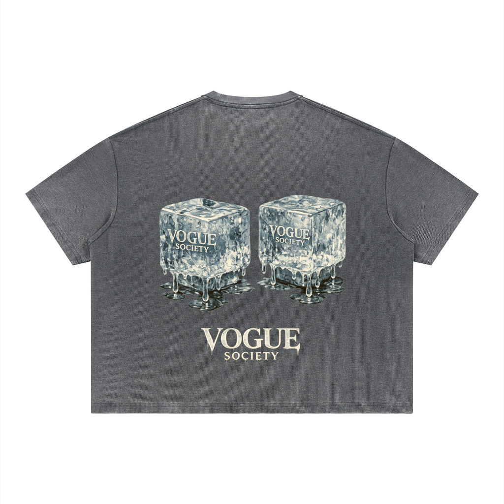 Unisex Vintage Wash Sunfade Boxy Waffle T-Shirt