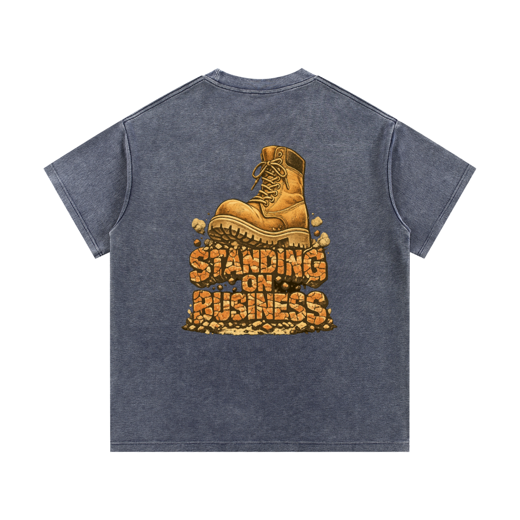 Mineral Wash Waffle Knit T-Shirt