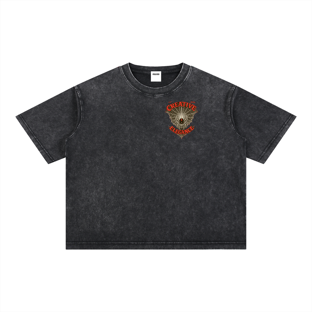 Mineral Wash Boxy Cotton T-Shirt