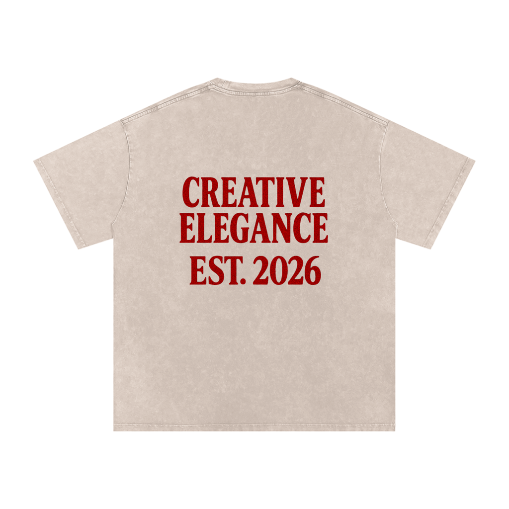 Snow Washed Oversized Cotton T-Shirt
