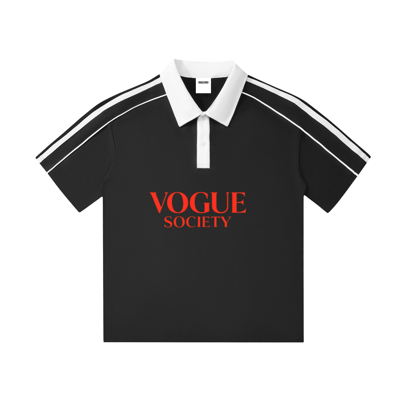 Contrast Collar Short-Sleeve Polo Shirt