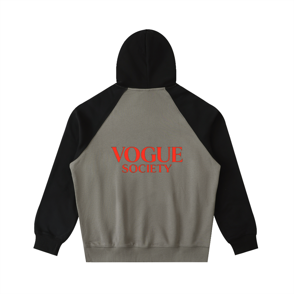 Color-Block Raglan Sleeve Hoodie