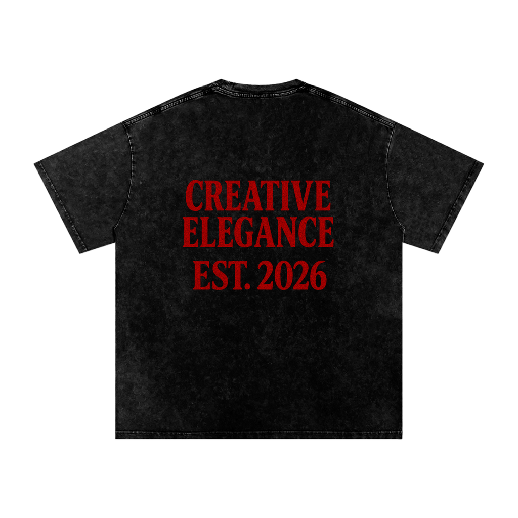 Snow Washed Oversized Cotton T-Shirt
