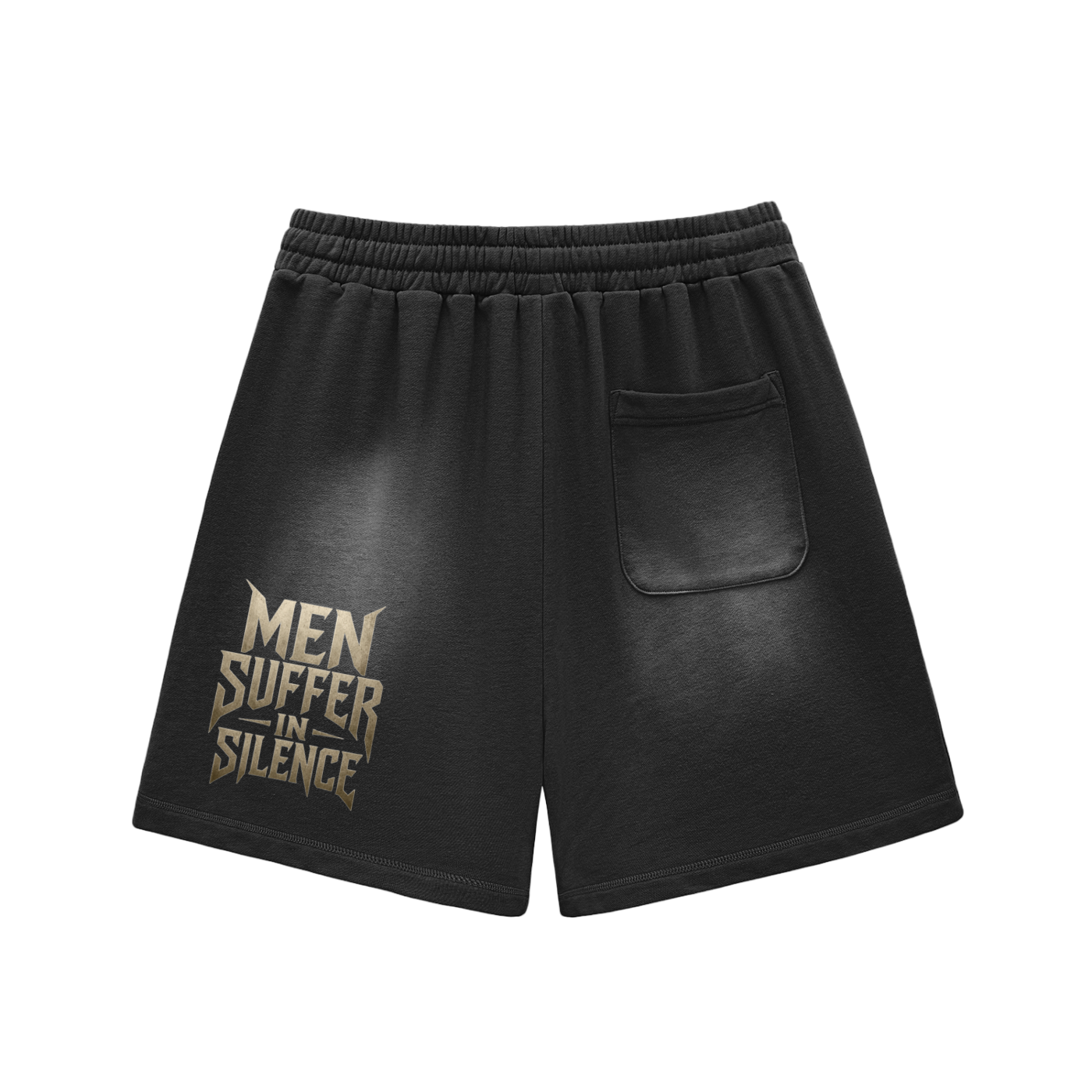 Sun Fade Raw Edge Cotton Shorts