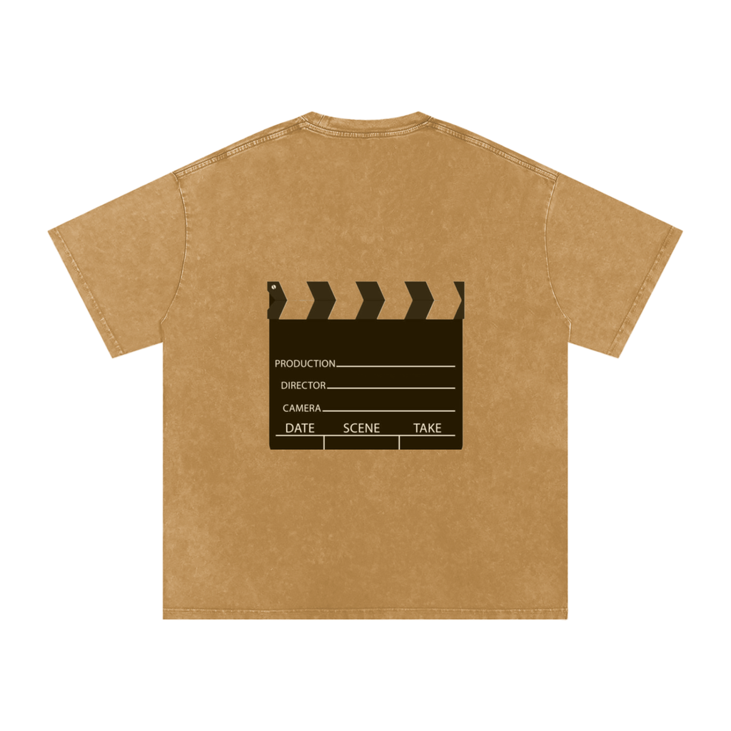 Snow Washed Oversized Cotton T-Shirt