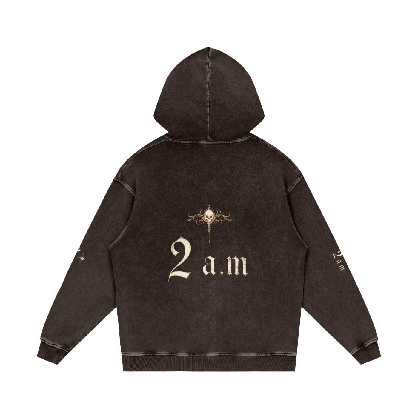 Snow Washed Loose Cotton Hoodie