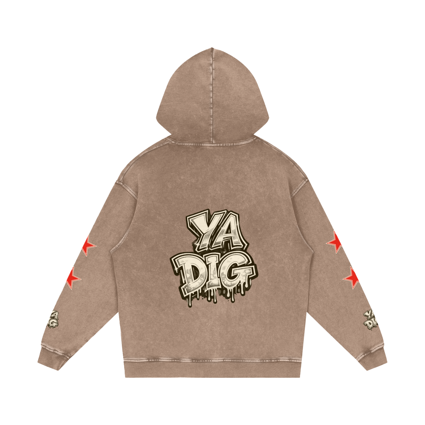 Snow Washed Loose Cotton Hoodie