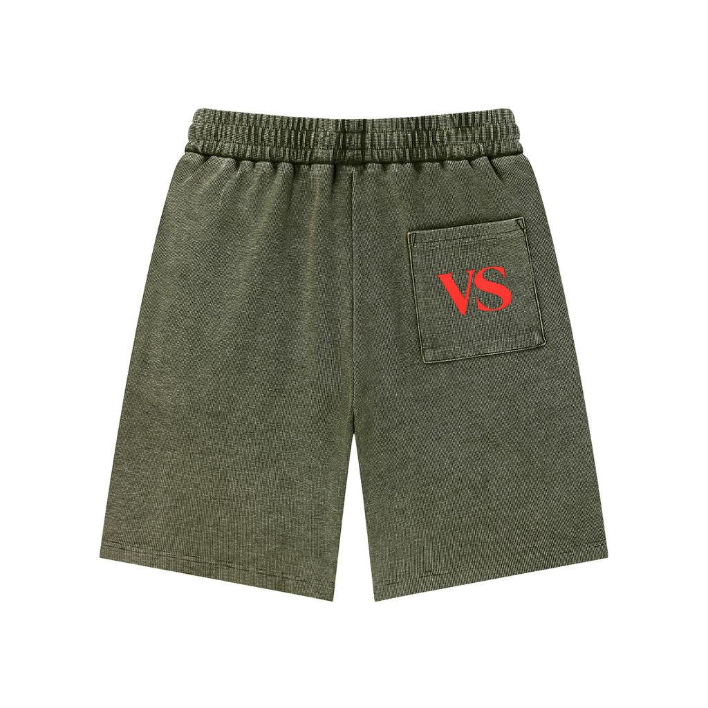 Mineral Wash Waffle Knit Shorts