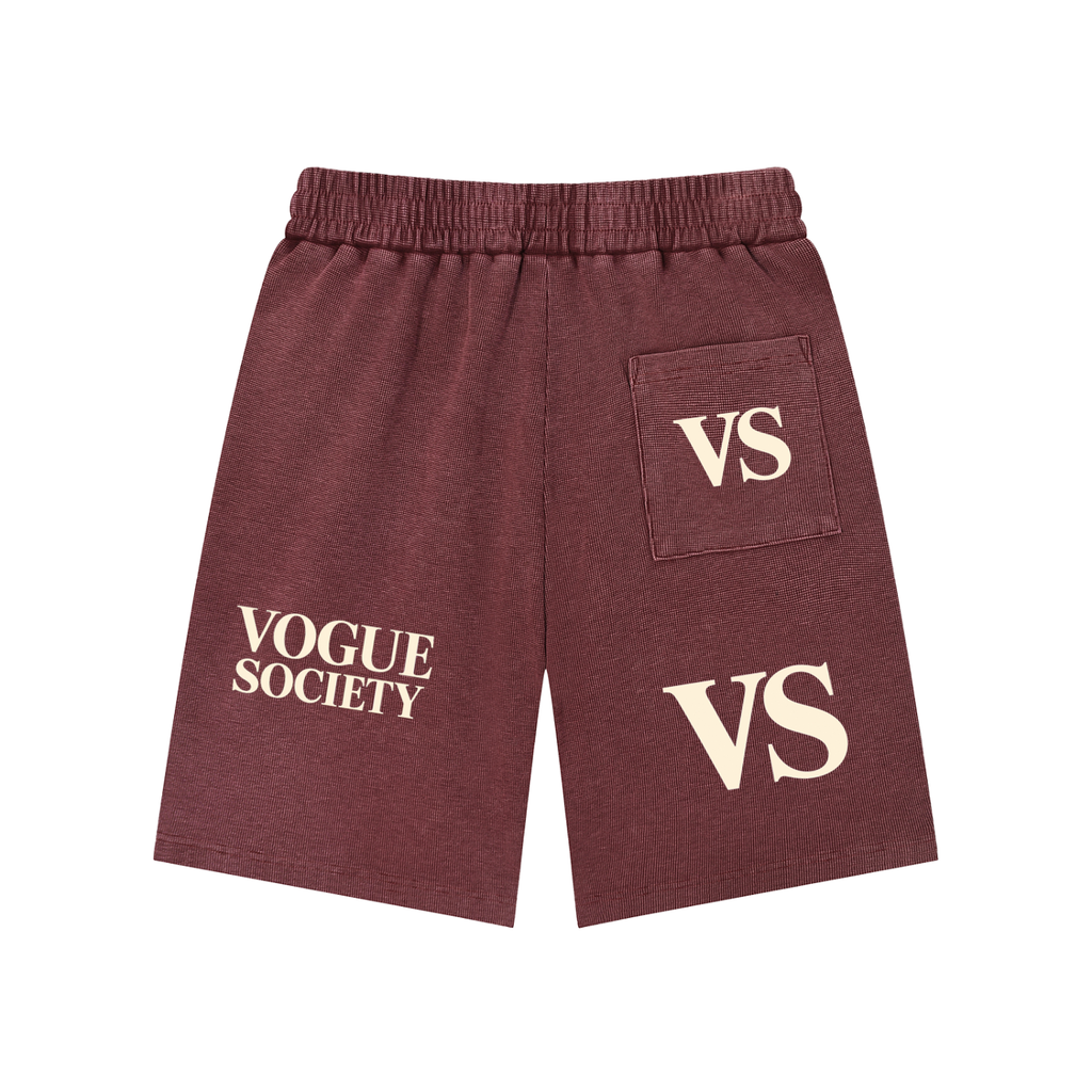 Mineral Wash Waffle Knit Shorts