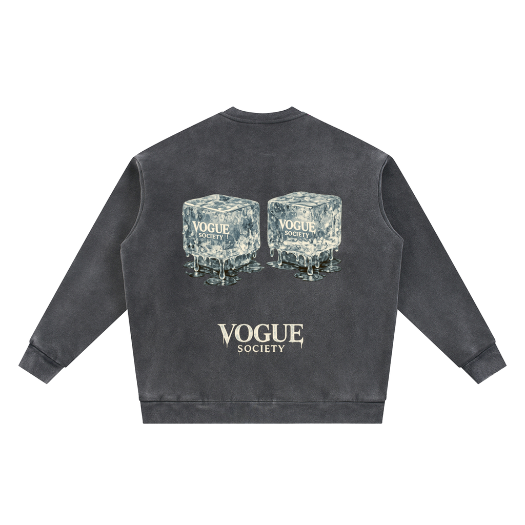 Vintage Washed Fleece Baseball Jacket