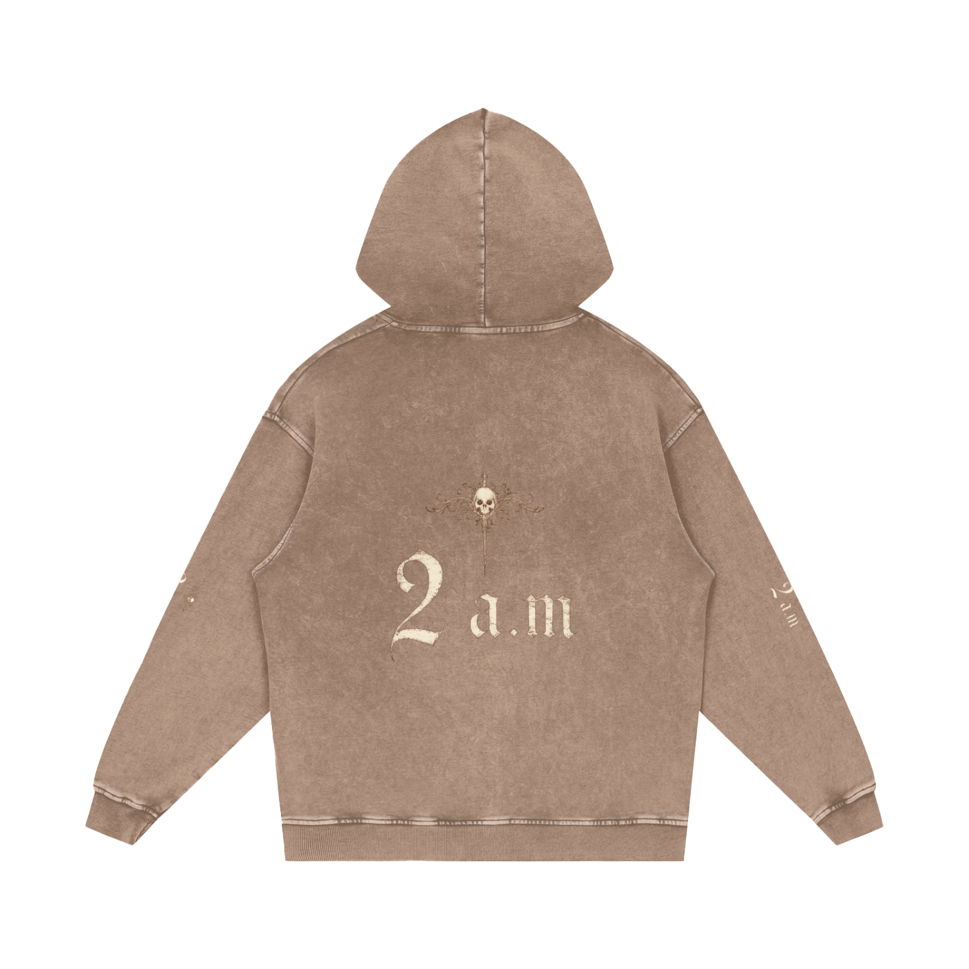 Snow Washed Loose Cotton Hoodie