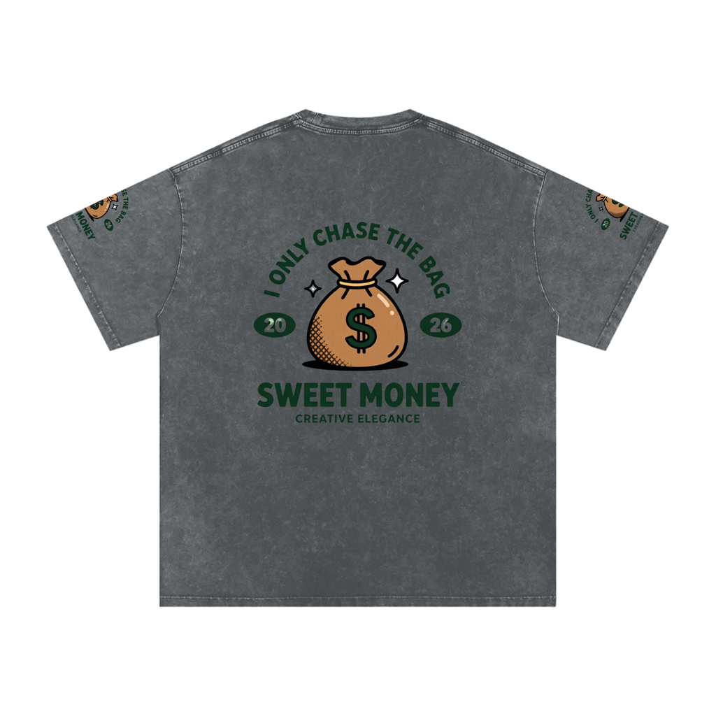 Snow Washed Oversized Cotton T-Shirt