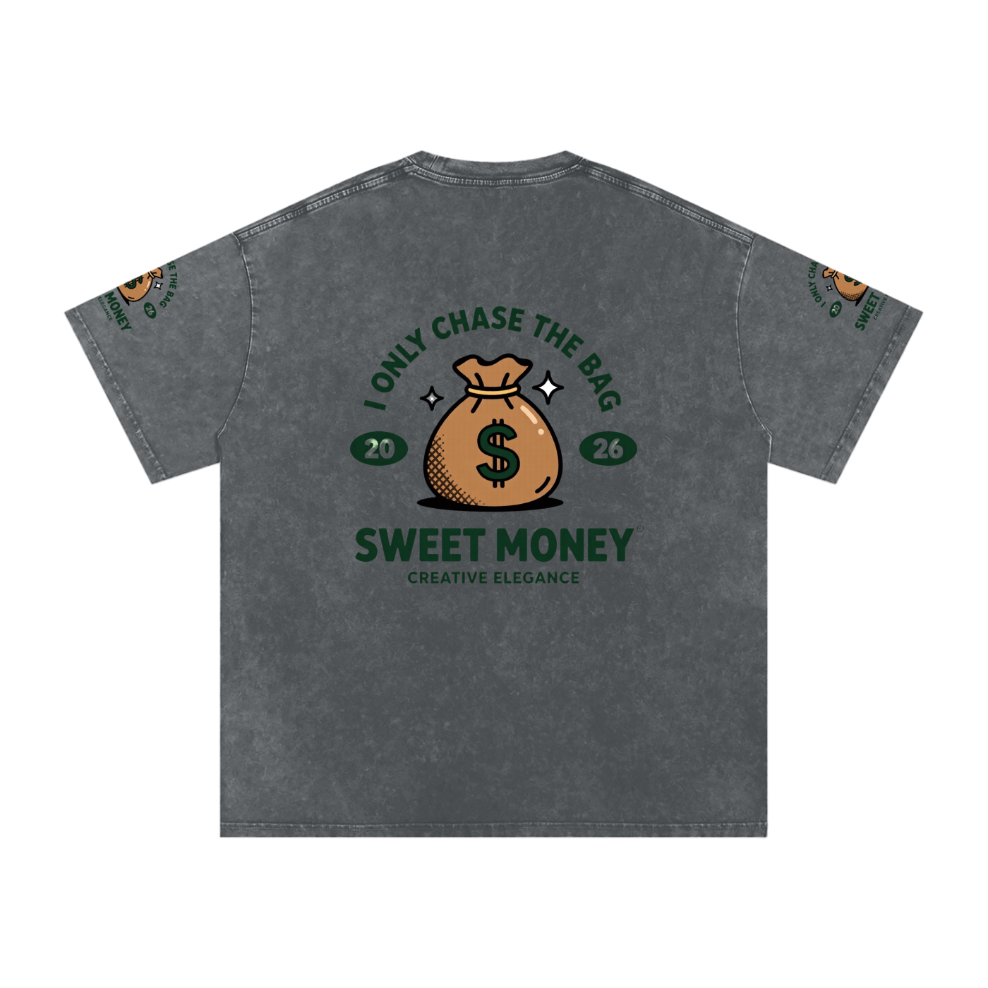 Snow Washed Oversized Cotton T-Shirt