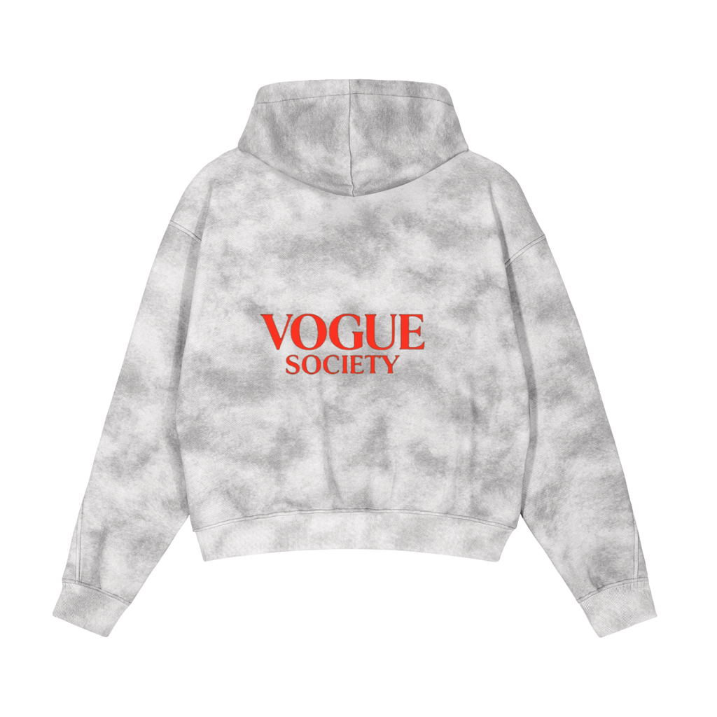 Dirty Washed Zip-Up Fleece Hoodie