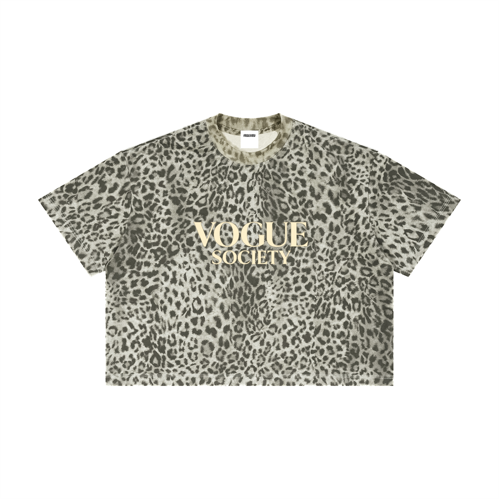 Unisex Leopard Print Boxy T-Shirt