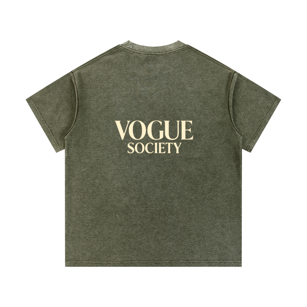 Mineral Wash Waffle Knit T-Shirt