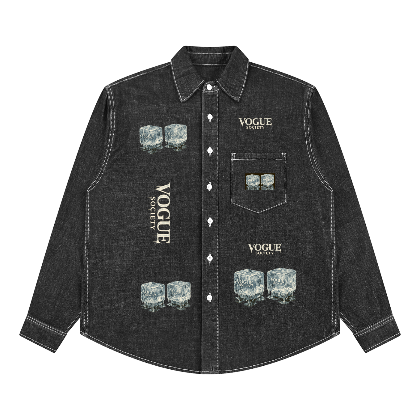 Unisex Vintage Wash Denim Shirt