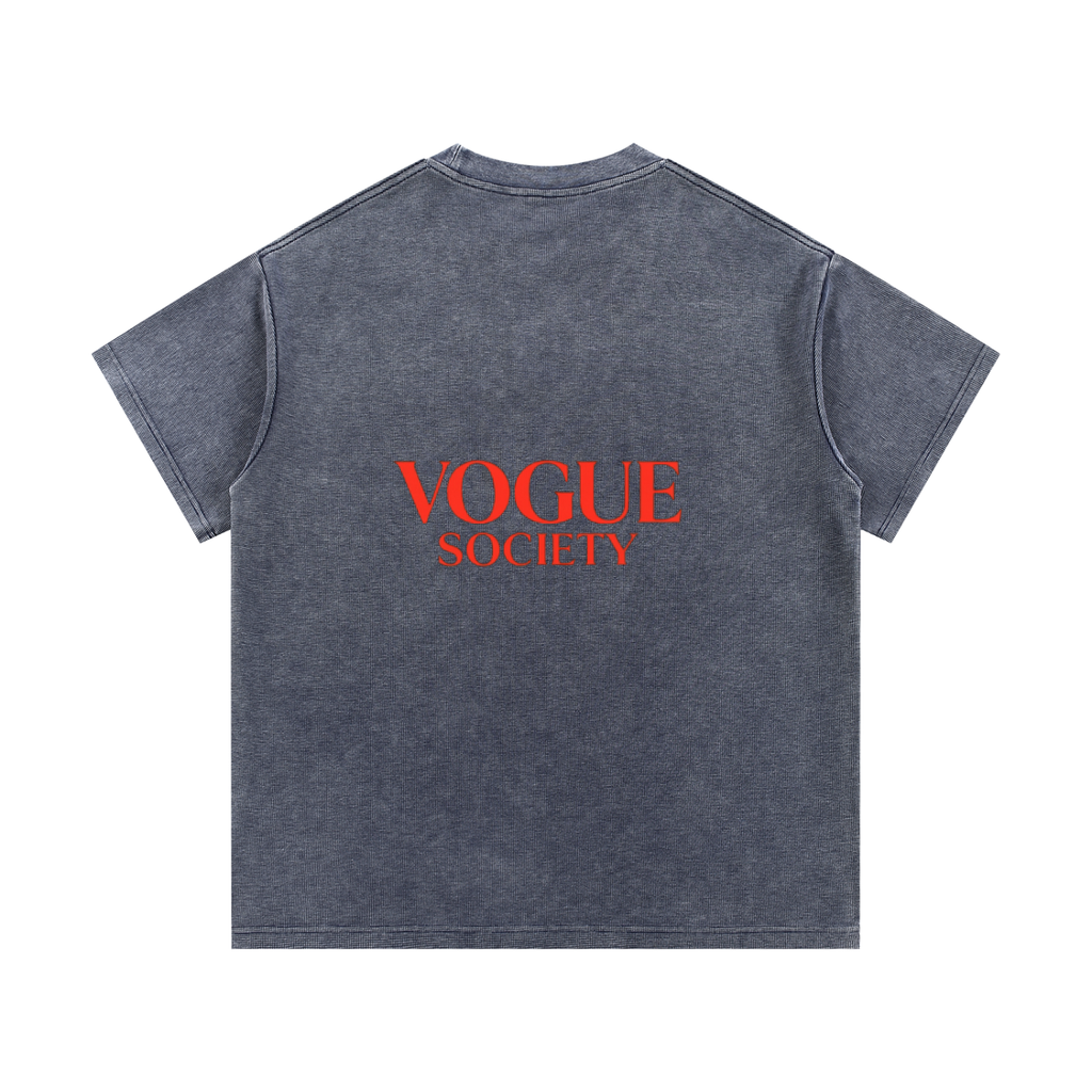 Mineral Wash Waffle Knit T-Shirt