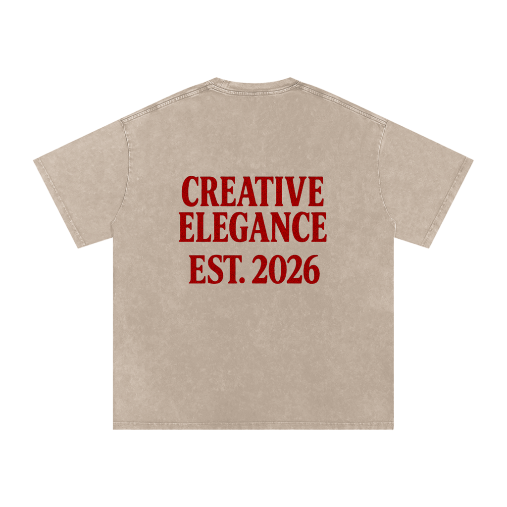 Snow Washed Oversized Cotton T-Shirt