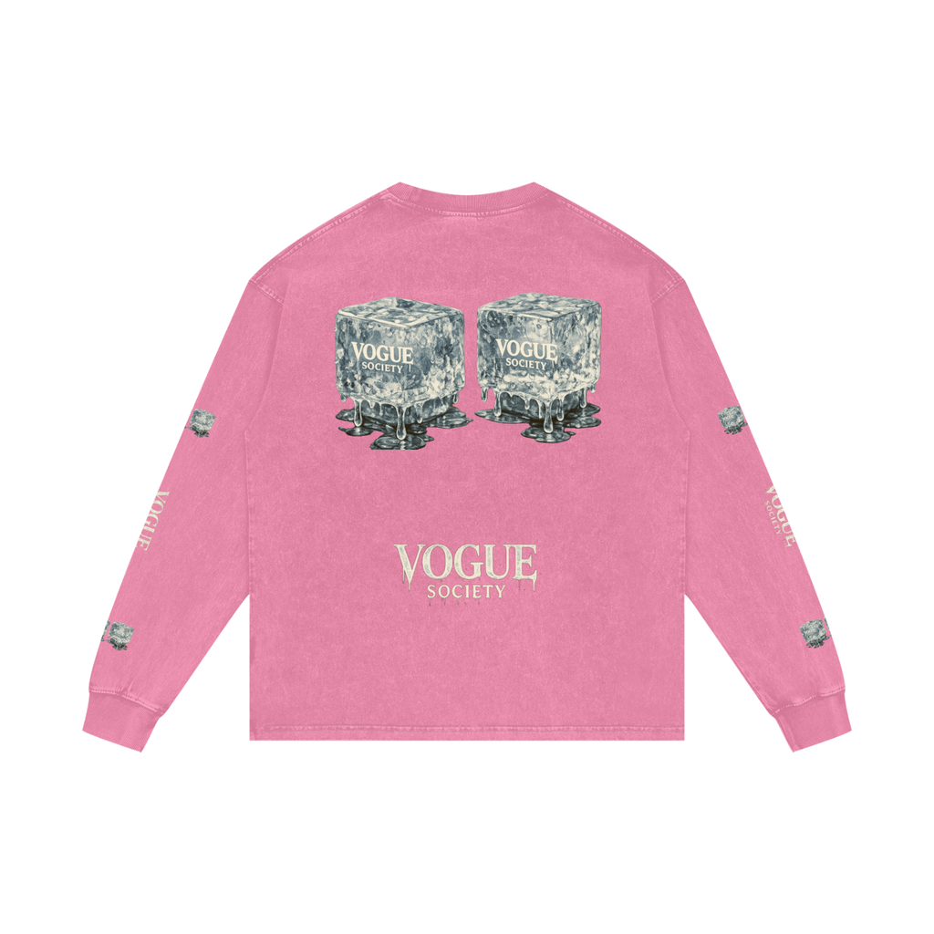 Acid Wash Oversize Long Sleeve T-Shirt