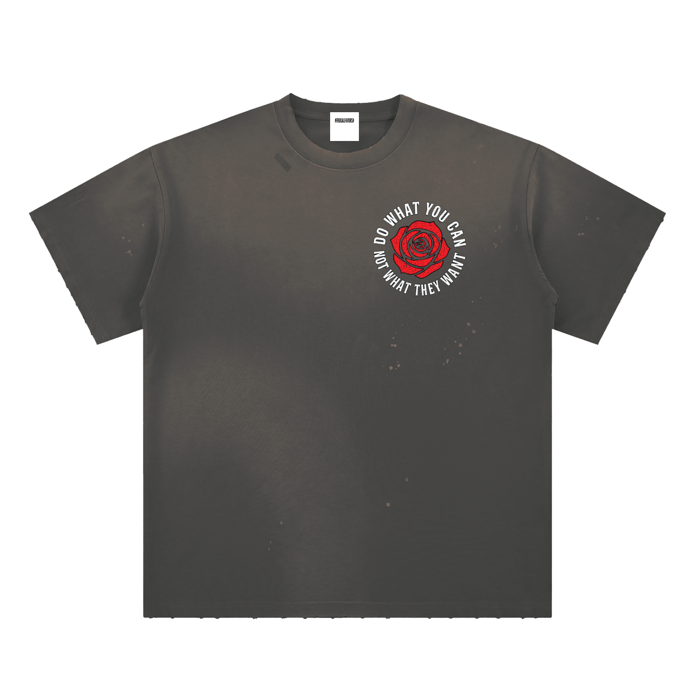 Hand-Frayed Sunfade Paint Splatter T-Shirt