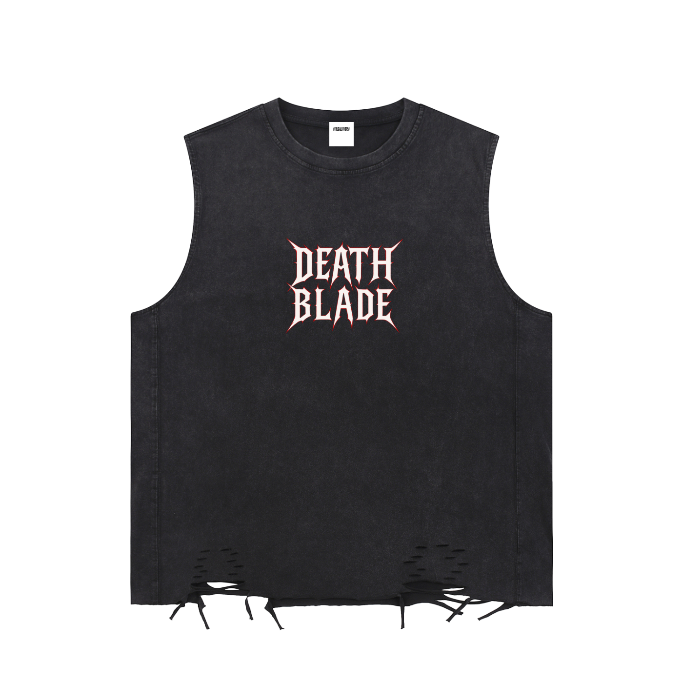 Snow Washed Raw-Hem Tank Top