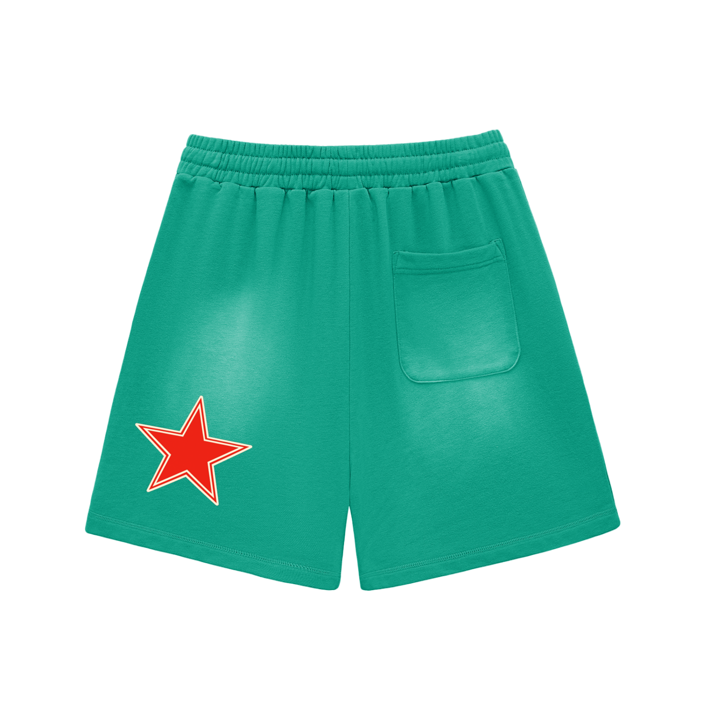 Sun Fade Raw Edge Cotton Shorts