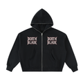 Fleeced Full-Zip Boxy Hoodie