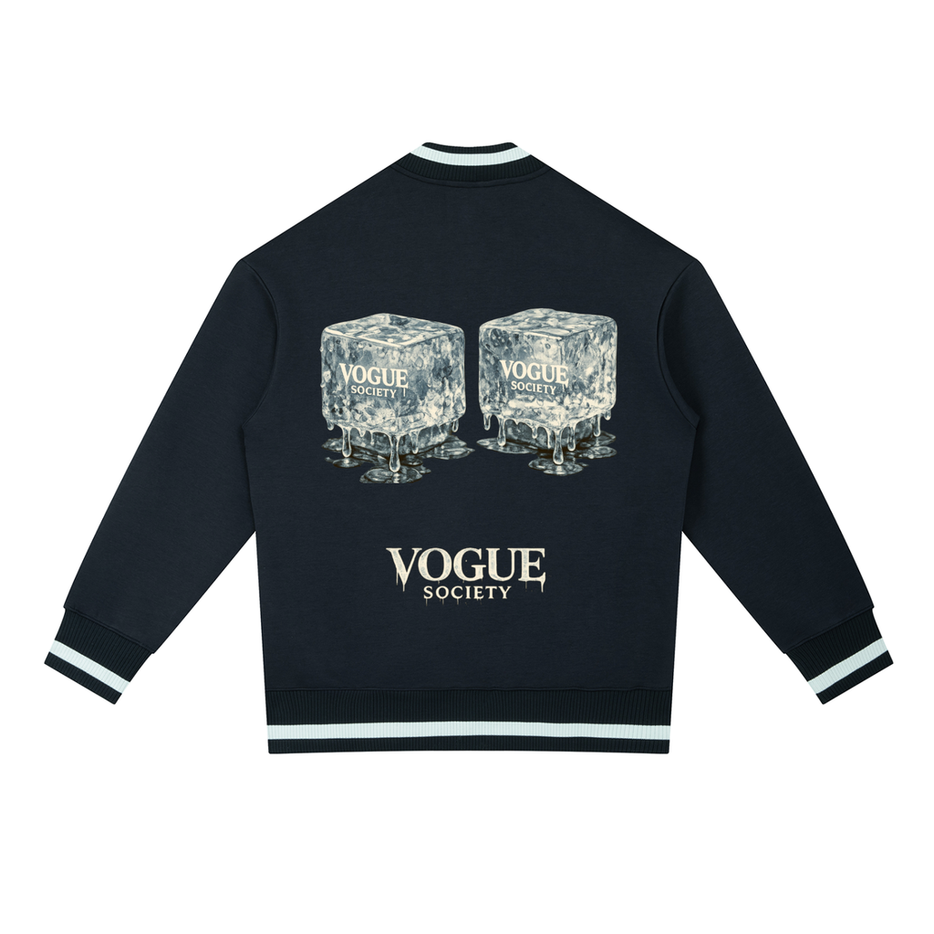 Contrast Piping Zip Bomber Jacket
