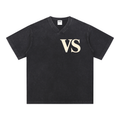 Snow Washed V-Neck Cotton T-Shirt