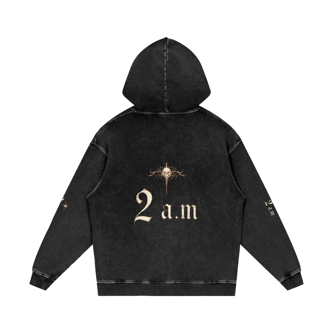 Snow Washed Loose Cotton Hoodie