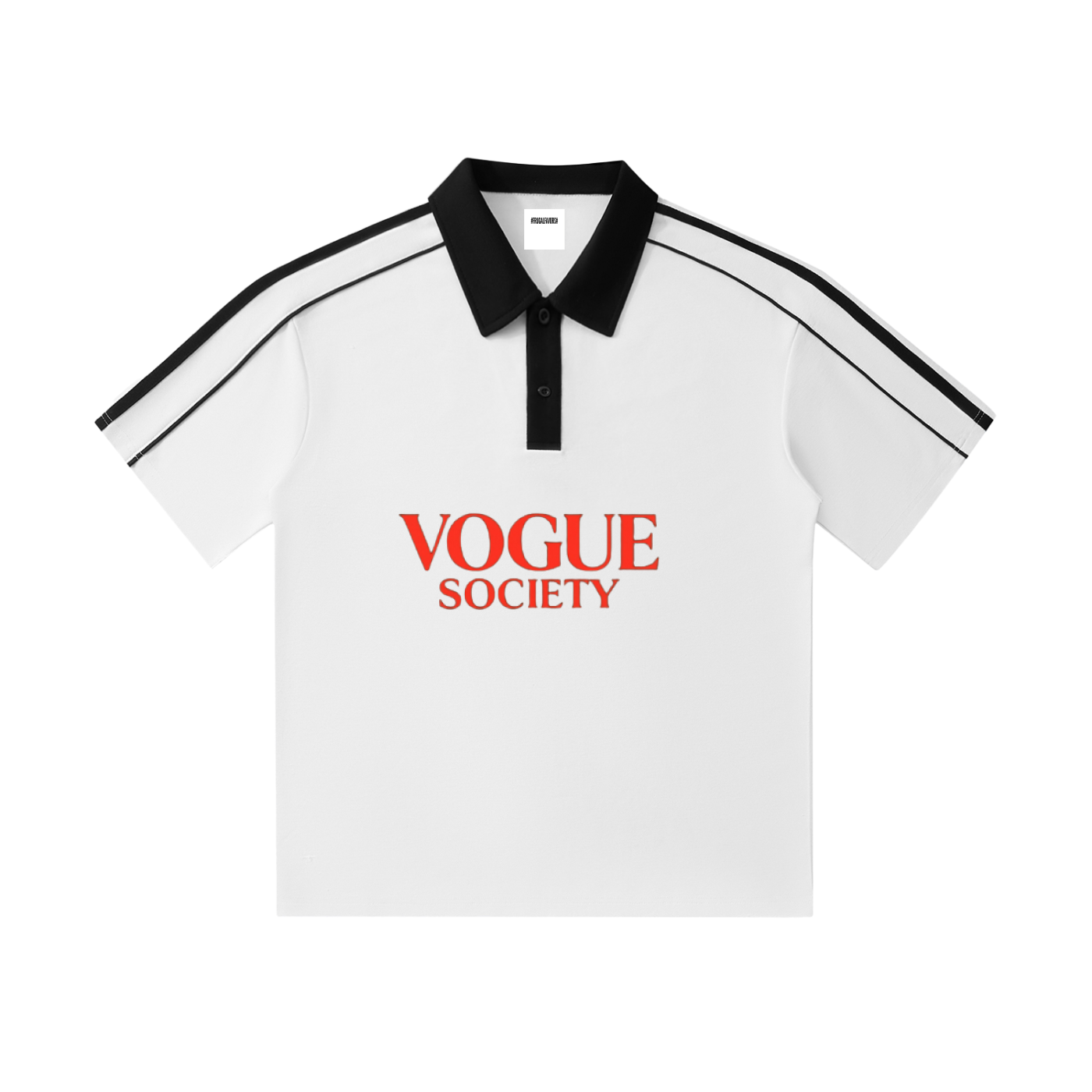 Contrast Collar Short-Sleeve Polo Shirt