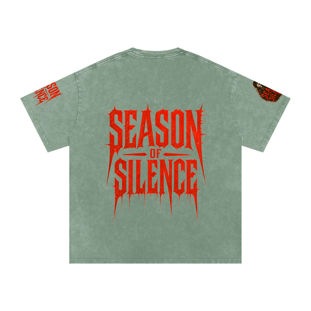 Snow Washed Oversized Cotton T-Shirt