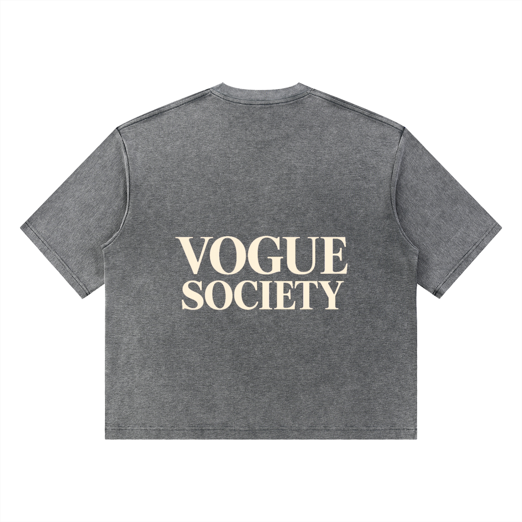 Unisex Mineral Wash Waffle Boxy T-Shirt