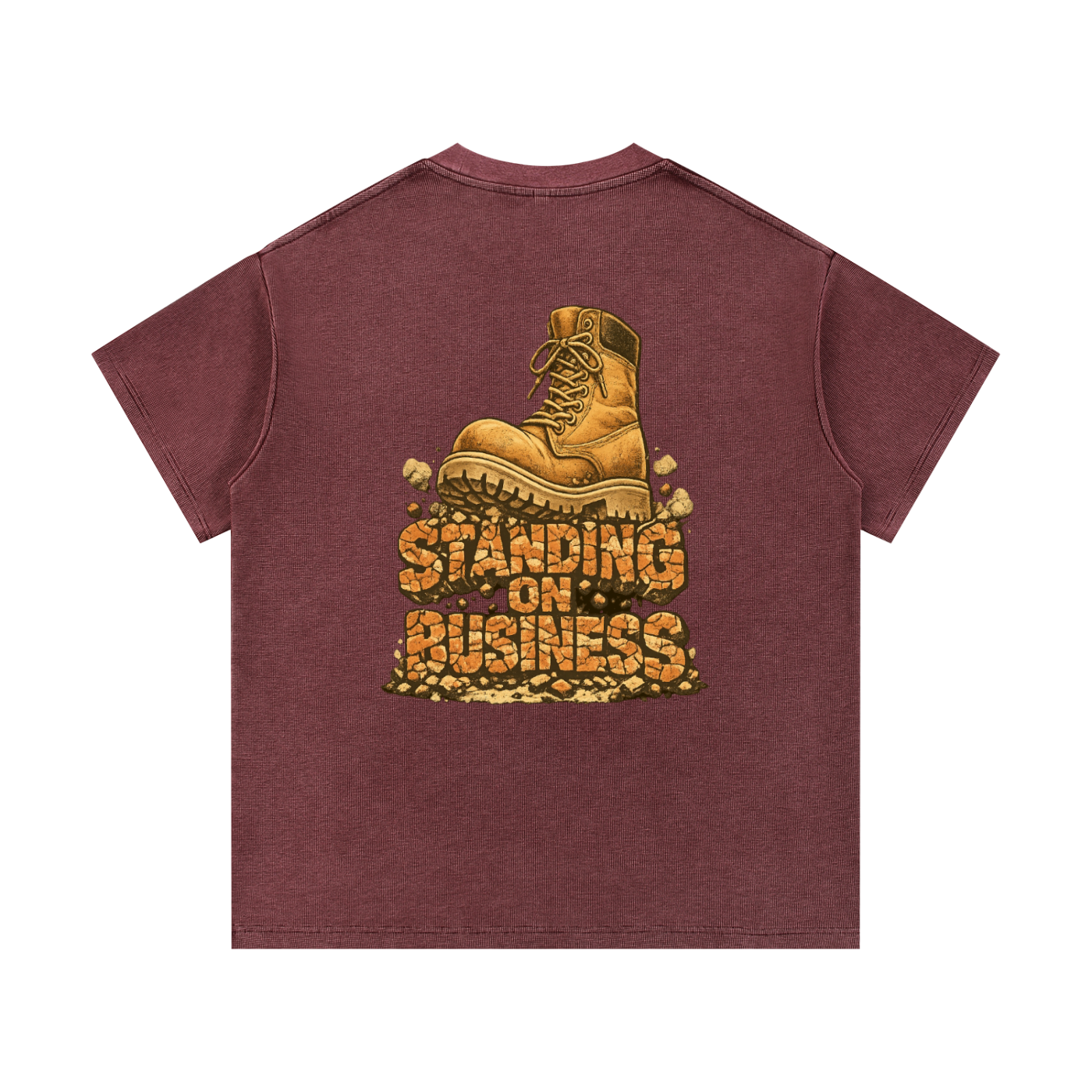 Mineral Wash Waffle Knit T-Shirt