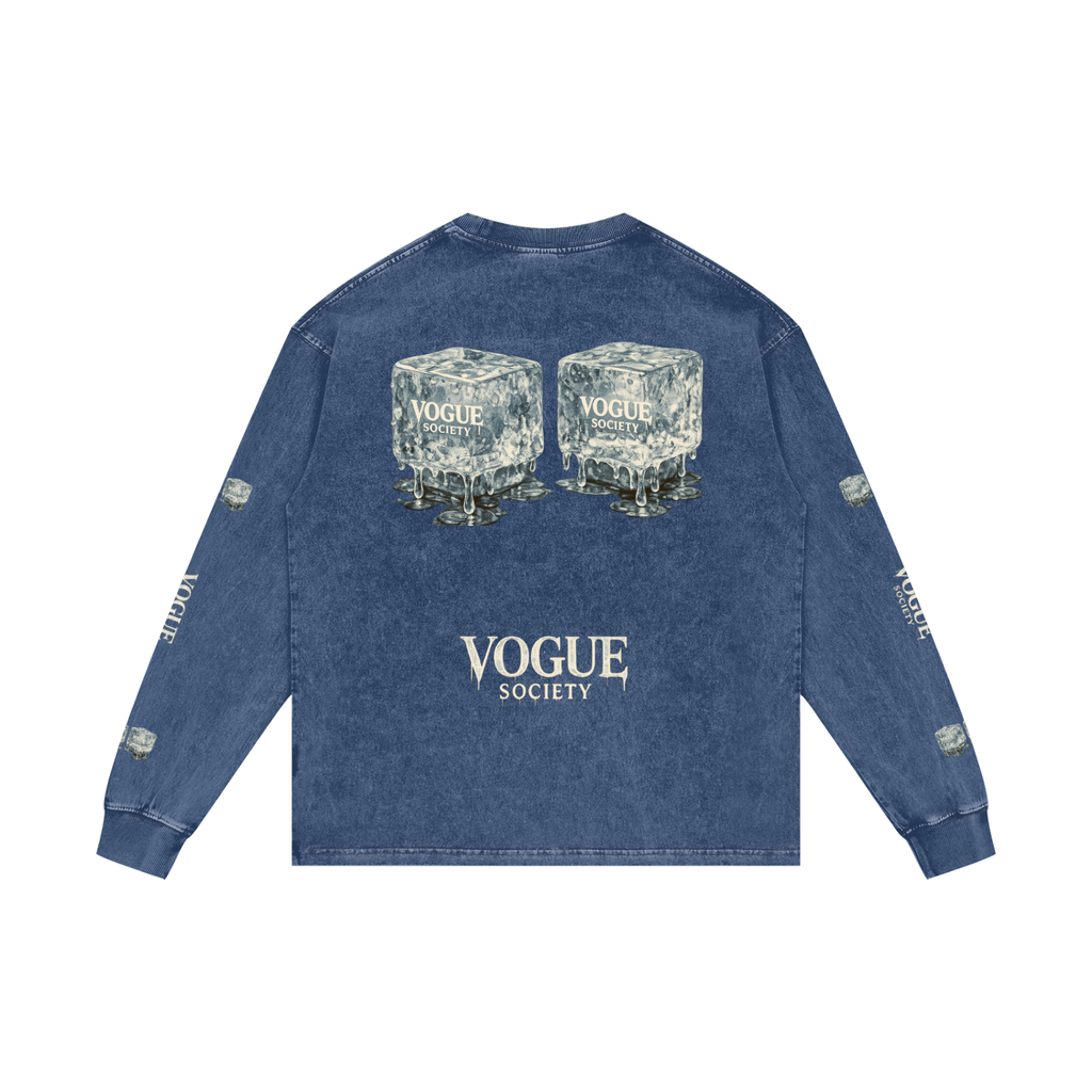 Acid Wash Oversize Long Sleeve T-Shirt