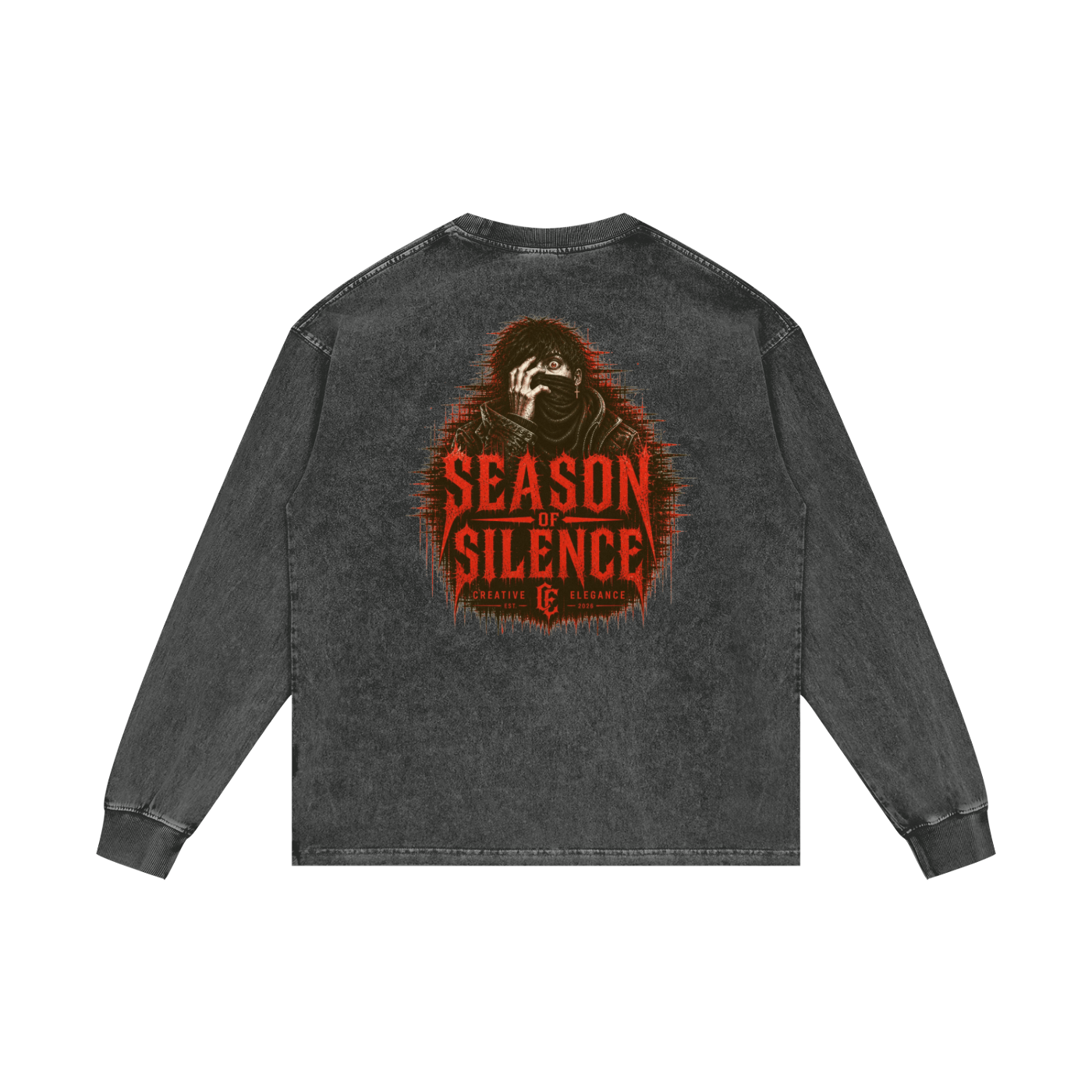 Acid Wash Oversize Long Sleeve T-Shirt
