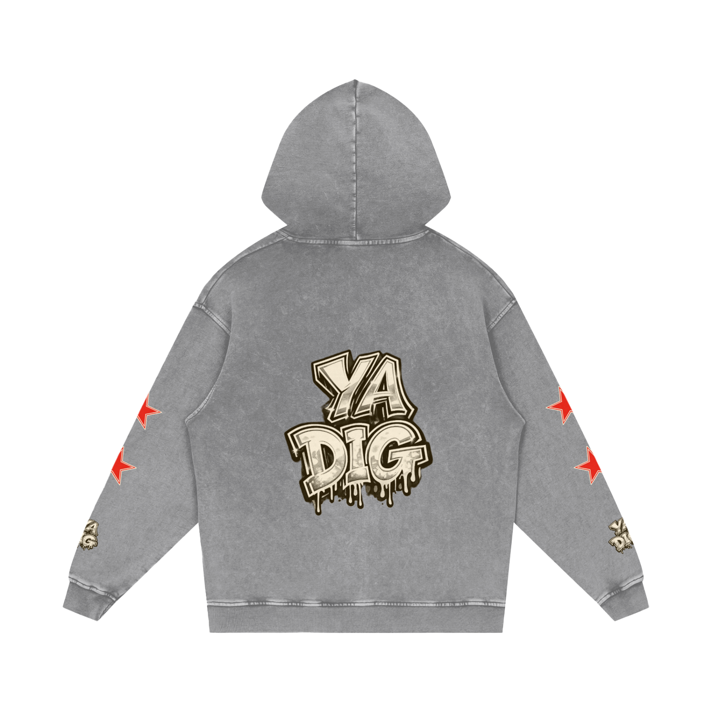 Snow Washed Loose Cotton Hoodie