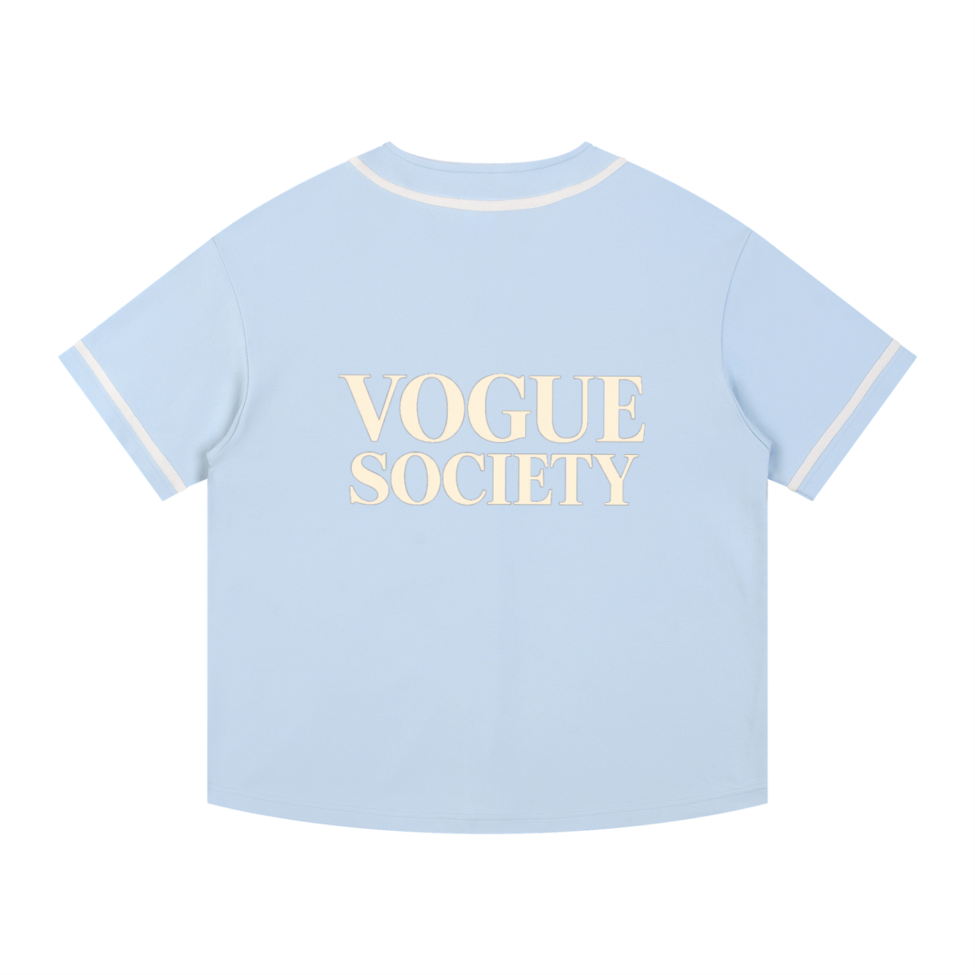 Contrast Piped Button-Up Jersey