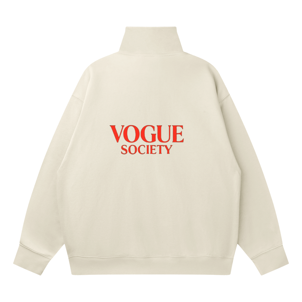 Quarter-Zip Drop Shoulder Sweatshirt