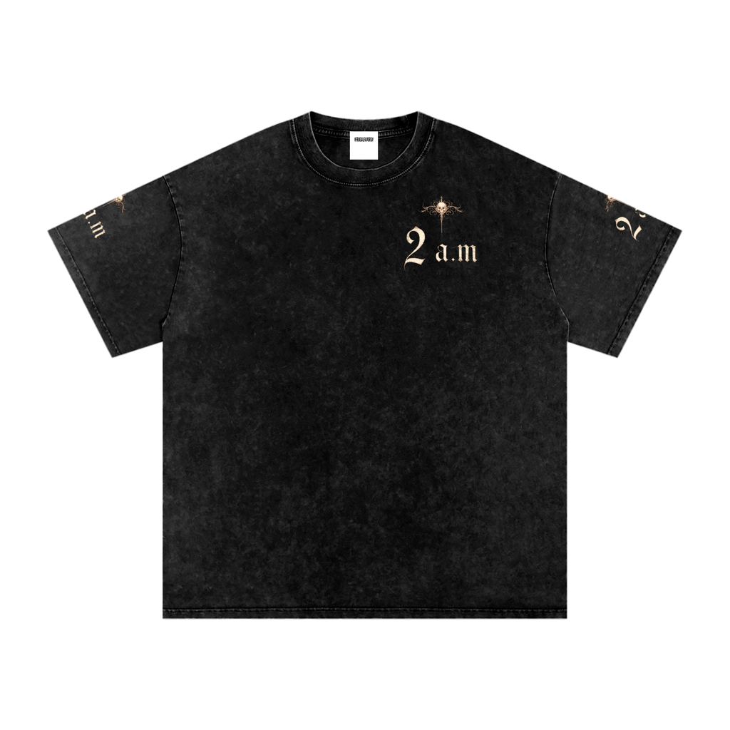 Snow Washed Oversized Cotton T-Shirt