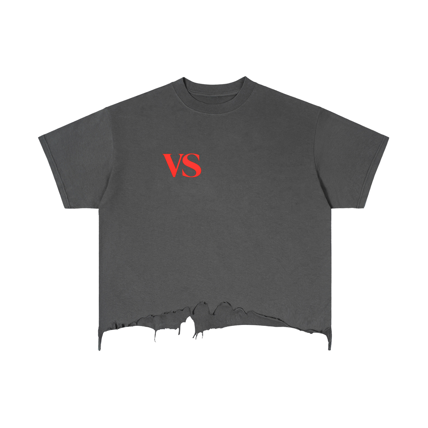 Vintage Wash Boxy Distressed Hem T-Shirt