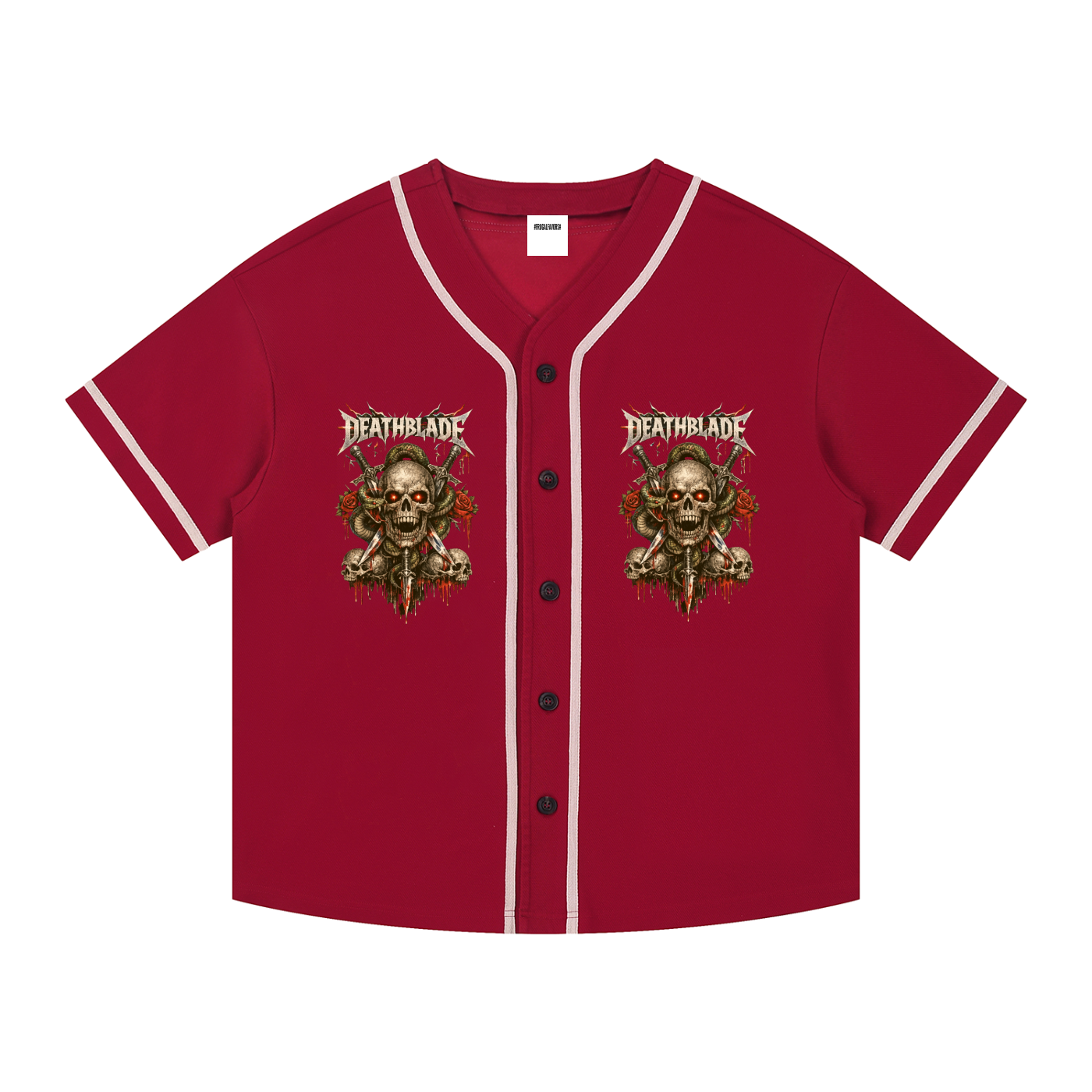 Contrast Piped Button-Up Jersey