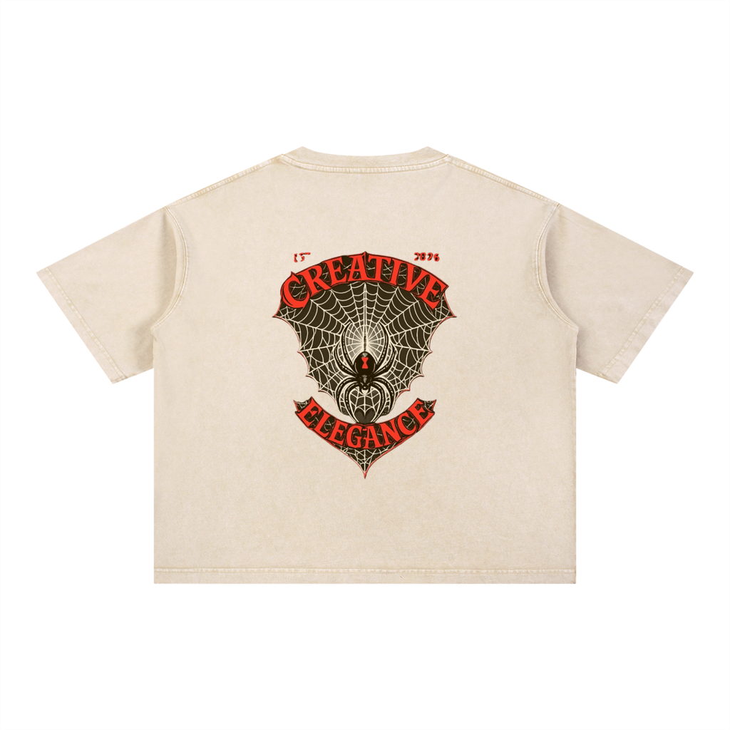 Mineral Wash Boxy Cotton T-Shirt