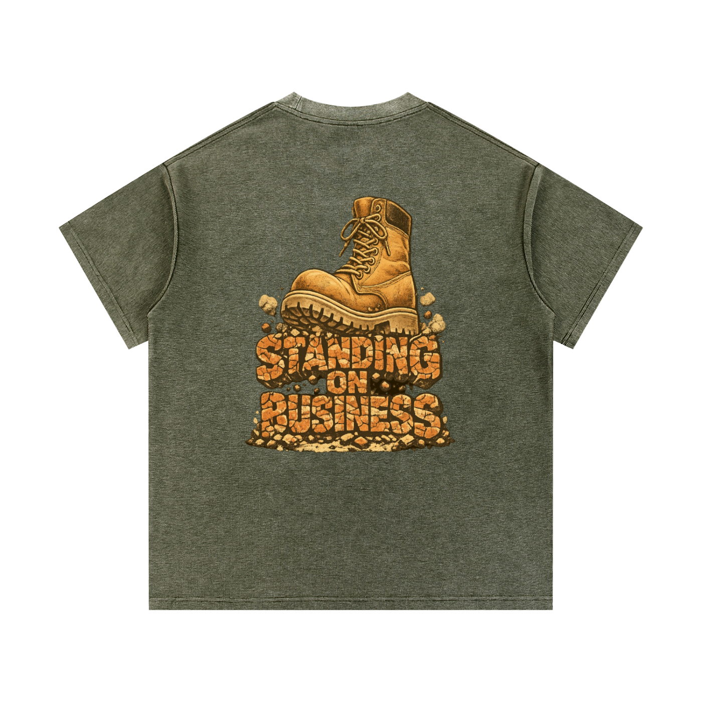 Mineral Wash Waffle Knit T-Shirt