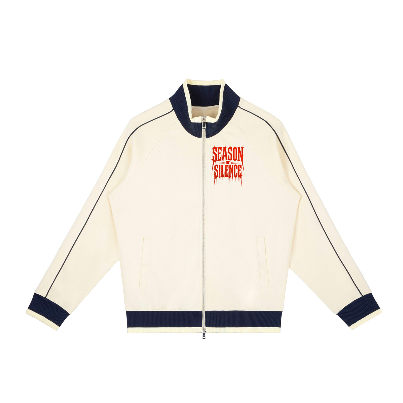 Color Block Raglan Sleeve Zip Track Jacket