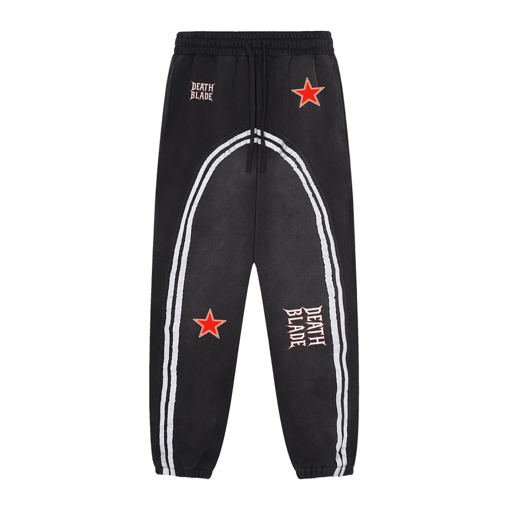 Sun Fade Contrast Tape Fleece Jogged Sweatpants
