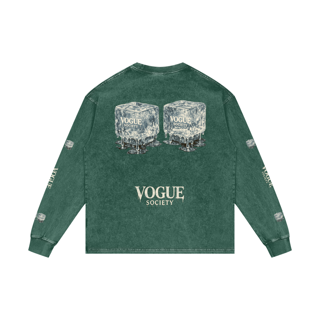 Acid Wash Oversize Long Sleeve T-Shirt