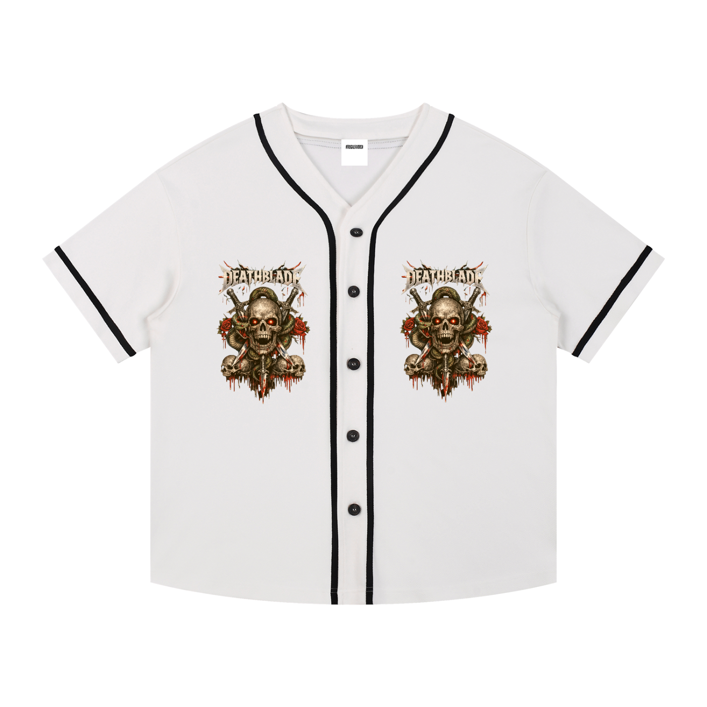Contrast Piped Button-Up Jersey