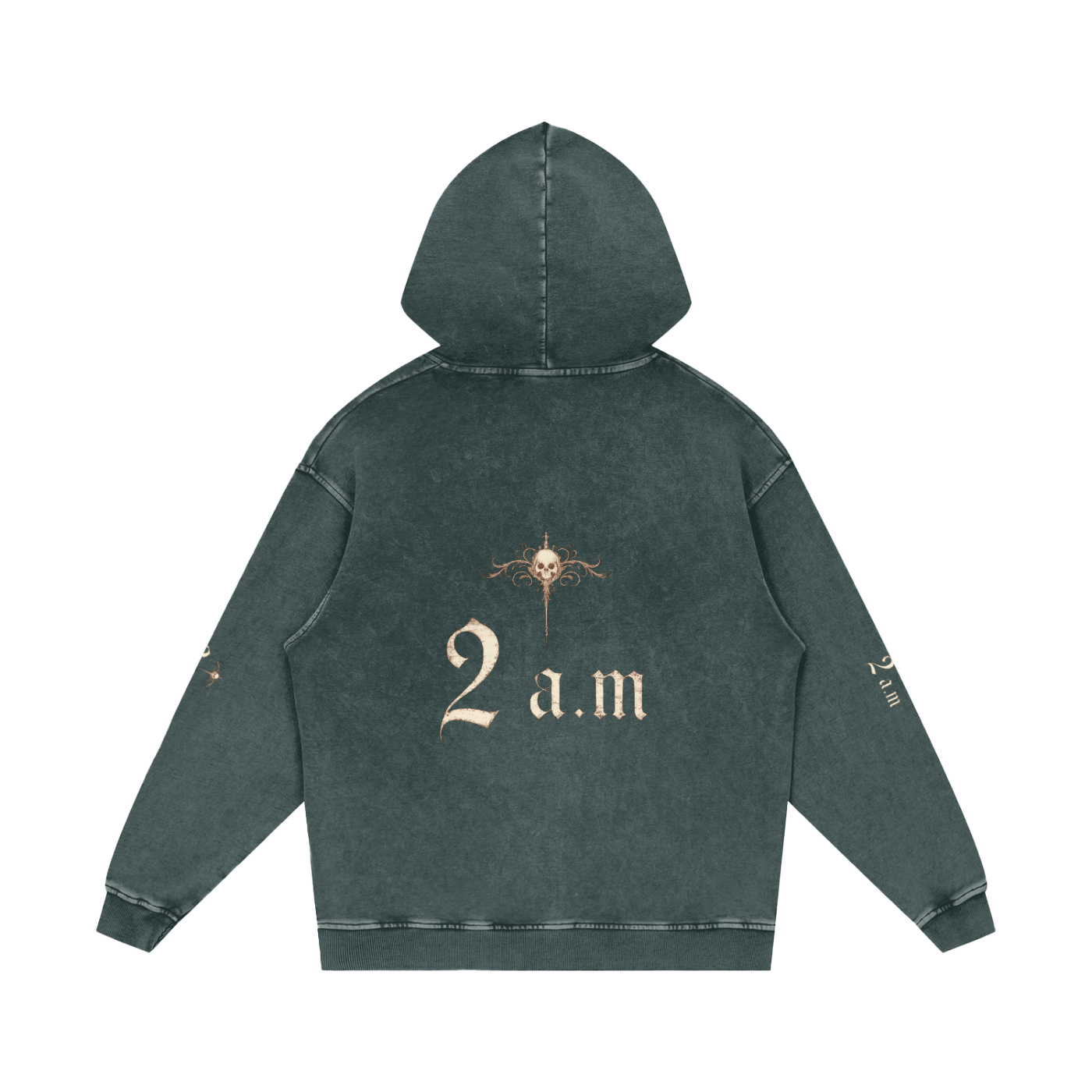 Snow Washed Loose Cotton Hoodie